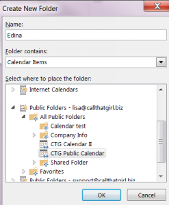 how to create public folders in Outlook 5